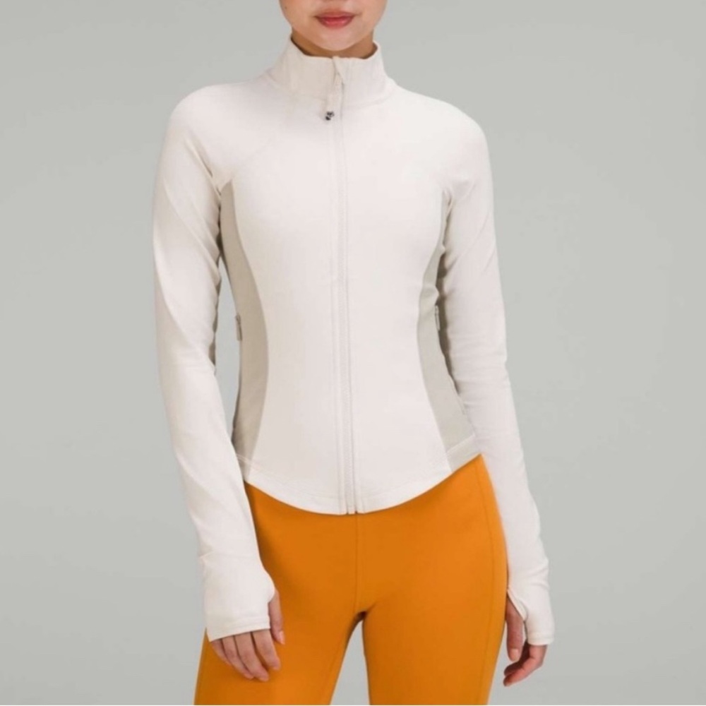 Lululemon Throwback Shape Jacket Raw Linen/White … - image 1